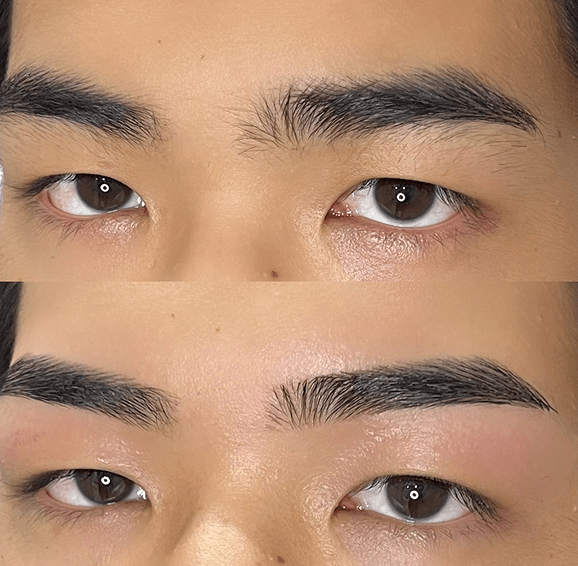 しっかり角度がついたストレート眉