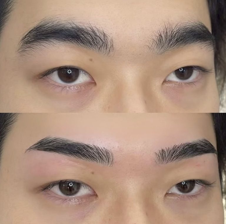 しっかり角度がついたストレート眉